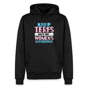 Keine Terfs Transfeminismus Trans Person - Männer Premium Bio Hoodie - Schwarz - Vorne - Nico (187cm)