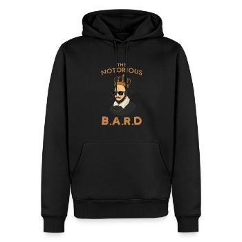 William Shakespeare Theater Party Design - Männer Premium Bio Hoodie - Schwarz - Vorne - Nico (187cm)