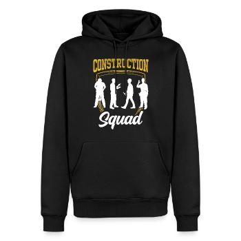 Bautrupp Teamwork Baustelle Bauarbeiter Bau Team - Männer Premium Bio Hoodie - Schwarz - Vorne - Nico (187cm)