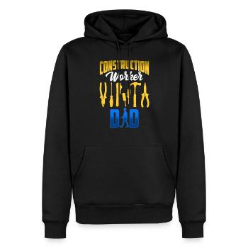 Bauarbeiter Vater Bau Team Baustelle Teamwork - Männer Premium Bio Hoodie - Schwarz - Vorne - Nico (187cm)