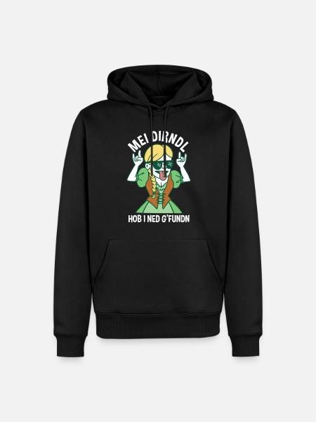 Trachten München Dirndl - Männer Premium Bio Hoodie - Schwarz