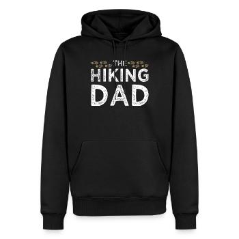 Hiking The Hiking Dad Outdoor Trekking Hiker - Men’s Premium Organic Hoodie - black - Front - Nico (187cm)