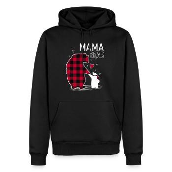 Mama Bear - Männer Premium Bio Hoodie - Schwarz - Vorne - Nico (187cm)