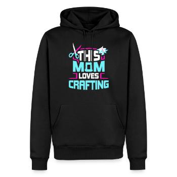 Diese Mutter Liebt Es Zu Basteln Mama Bastel - Männer Premium Bio Hoodie - Schwarz - Vorne - Nico (187cm)