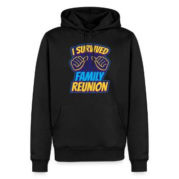 Ich Habe Ein Familientreffen Überlebt Familie Team - Männer Premium Bio Hoodie - Schwarz - Vorne - Nico (187cm)