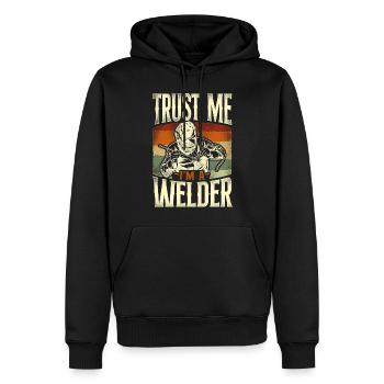 Soudeur Soudage Vintage Retro Trust - Sweat à capuche Premium bio Homme - noir - Devant - Nico (187cm)