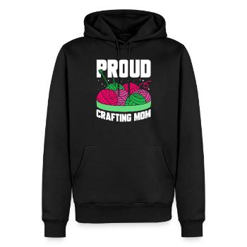 Stolze Basteln Mama Bastler Bastel Mutter - Männer Premium Bio Hoodie - Schwarz - Vorne - Nico (187cm)