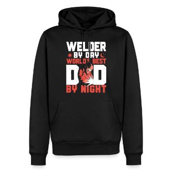 Welder Welding Dad Father Vintage - Männer Premium Bio Hoodie - Schwarz - Vorne - Nico (187cm)