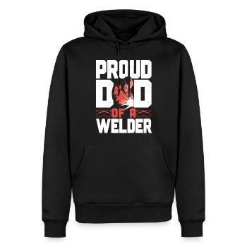 Welder Welding Dad Father Vintage - Männer Premium Bio Hoodie - Schwarz - Vorne - Nico (187cm)