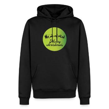Lustiges Fröhliche Weihnachten Christmas Design - Männer Premium Bio Hoodie - Schwarz - Vorne - Nico (187cm)