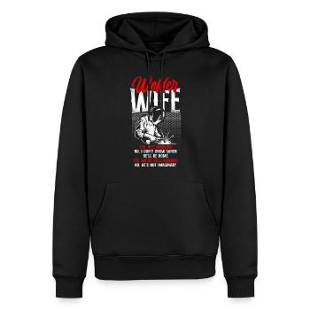 Welder Welding Wife Vintage Welder - Männer Premium Bio Hoodie - Schwarz - Vorne - Nico (187cm)