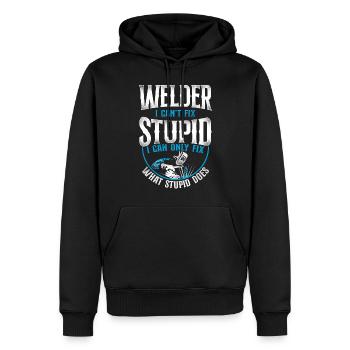 Welder Welding Vintage Welder I - Männer Premium Bio Hoodie - Schwarz - Vorne - Nico (187cm)