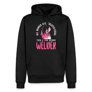 Welder Welding Female Welder All - Männer Premium Bio Hoodie - Schwarz - Vorne - Nico (187cm)