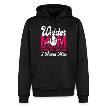 Welder Welding Mother Vintage - Männer Premium Bio Hoodie - Schwarz - Vorne - Nico (187cm)