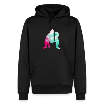 Lutteur de lutte Sumo Fighter Wrestling - Sweat à capuche Premium bio Homme - noir - Devant - Nico (187cm)