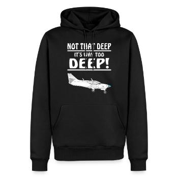 MOTORFLIEGER PAS SI PROFOND - Sweat à capuche Premium bio Homme - noir - Devant - Nico (187cm)