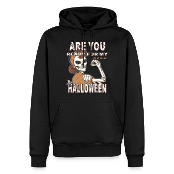 HALLOWEEN - Sweat à capuche Premium bio Homme - noir - Devant - Nico (187cm)