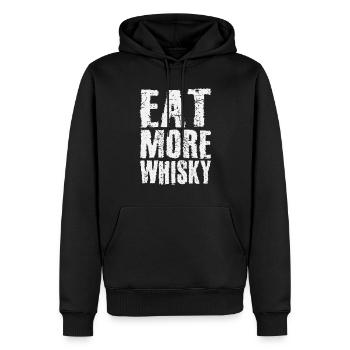 Eat more whisky - Männer Premium Bio Hoodie - Schwarz - Vorne - Nico (187cm)