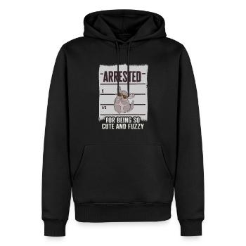 Chinchilla - Männer Premium Bio Hoodie - Schwarz - Vorne - Nico (187cm)