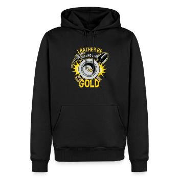 Chercheurs d’or Chercheurs d’or Chercheurs d’or Chercheurs d’or - Sweat à capuche Premium bio Homme - noir - Devant - Nico (187cm)