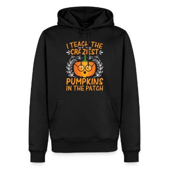 Teacher I Teach The Craziest Pumpkins In The Patch - Männer Premium Bio Hoodie - Schwarz - Vorne - Nico (187cm)