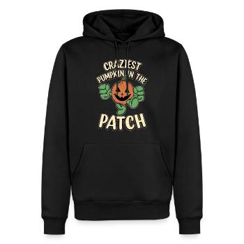 Halloween Craziest Pumpkin In The Patch - Pumpkin - Men’s Premium Organic Hoodie - black - Front - Nico (187cm)