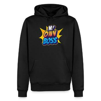 Mein Eigener Chef Selbstständig Freelancer - Männer Premium Bio Hoodie - Schwarz - Vorne - Nico (187cm)