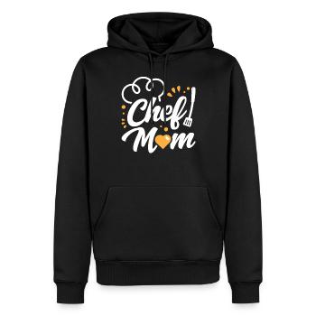 Cuisinier Maman Cuisinier Mère Cuisine - Sweat à capuche Premium bio Homme - noir - Devant - Nico (187cm)