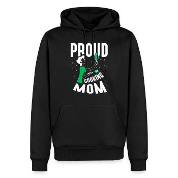 Fière cuisine Mère cuisinière Cuisinière Cuisine Maman - Sweat à capuche Premium bio Homme - noir - Devant - Nico (187cm)