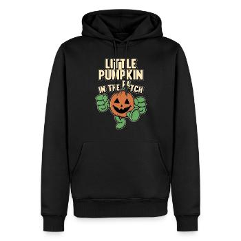 Halloween Little Pumpkin In The Patch - Halloween - Men’s Premium Organic Hoodie - black - Front - Nico (187cm)