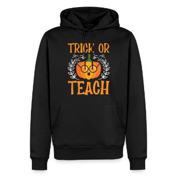 Halloween School Teacher - Trick Or Teach - Männer Premium Bio Hoodie - Schwarz - Vorne - Nico (187cm)