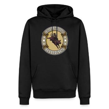 COWBOY RIDERS - Männer Premium Bio Hoodie - Schwarz - Vorne - Nico (187cm)