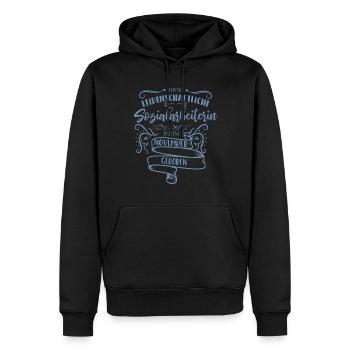 Sozialarbeiterin im November geboren - Männer Premium Bio Hoodie - Schwarz - Vorne - Nico (187cm)