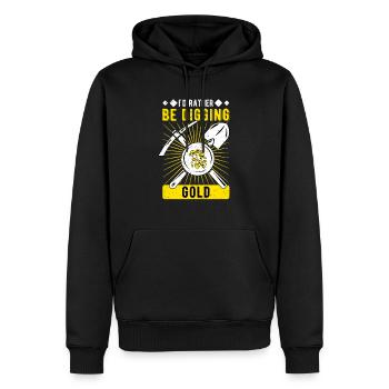 Goldgräber Goldsucher Goldschürfer Goldgraben - Männer Premium Bio Hoodie - Schwarz - Vorne - Nico (187cm)