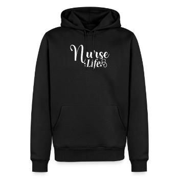 Krankenschwester Leben - Männer Premium Bio Hoodie - Schwarz - Vorne - Nico (187cm)