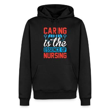 Fürsorge ist das Wesen einer Krankenschwester - Männer Premium Bio Hoodie - Schwarz - Vorne - Nico (187cm)