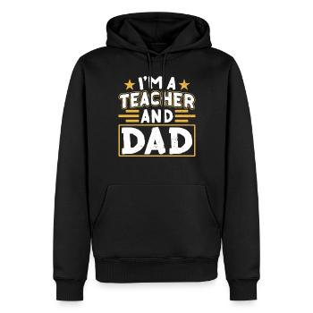 Ich Bin Lehrer Und Vater Homeschool Papa Vatertag - Männer Premium Bio Hoodie - Schwarz - Vorne - Nico (187cm)