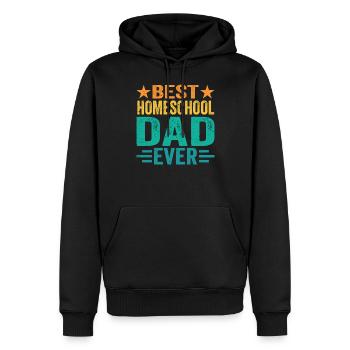 Bester Homeschool Papa Aller Zeiten Homeschooling - Männer Premium Bio Hoodie - Schwarz - Vorne - Nico (187cm)