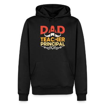 Vater Lehrer Schulleiter Vatertag Papa Homeschool - Männer Premium Bio Hoodie - Schwarz - Vorne - Nico (187cm)