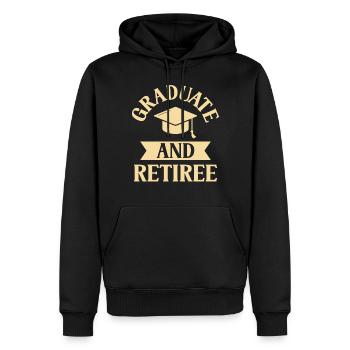 Diplômé et retraité Diplômé du Parti de la Graduation - Sweat à capuche Premium bio Homme - noir - Devant - Nico (187cm)