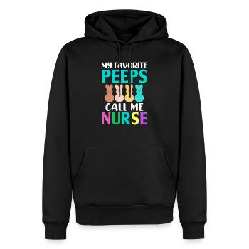 Lieblingskollegen nennen mich Krankenschwester - Männer Premium Bio Hoodie - Schwarz - Vorne - Nico (187cm)