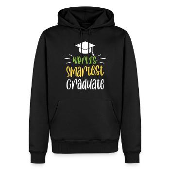 The Smartest Graduate in the World Degree - Men’s Premium Organic Hoodie - black - Front - Nico (187cm)