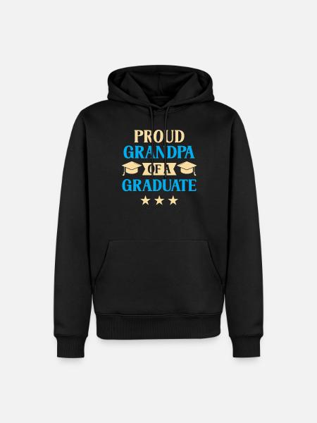 Stolzer Großvater Eines Absolventen Absolvent - Männer Premium Bio Hoodie - Schwarz