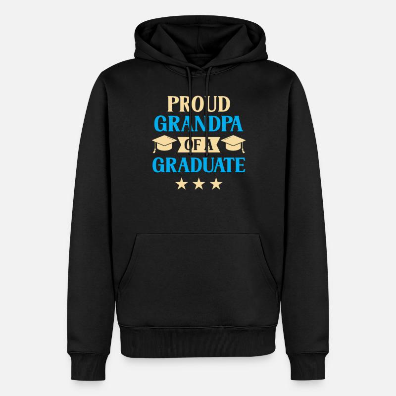 Stolzer Großvater Eines Absolventen Absolvent - Männer Premium Bio Hoodie - Schwarz