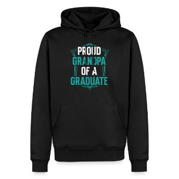 Stolzer Großvater Eines Absolventen Absolvent - Männer Premium Bio Hoodie - Schwarz - Vorne - Nico (187cm)