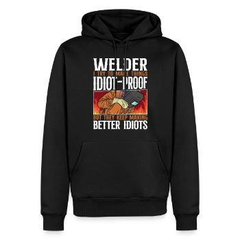 Welder Welding Vintage Welder I - Männer Premium Bio Hoodie - Schwarz - Vorne - Nico (187cm)