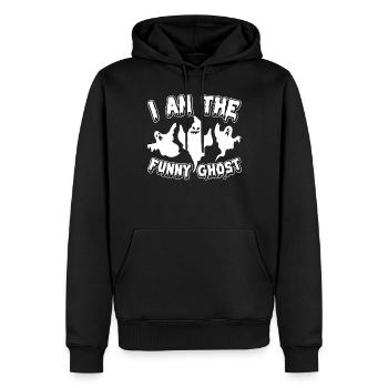 Halloween I Am The Funny Ghost I Funny Halloween G - Männer Premium Bio Hoodie - Schwarz - Vorne - Nico (187cm)
