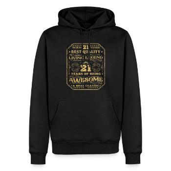 21 Geburtstag 21 Jahre Mann 21 jahre legende 21 - Männer Premium Bio Hoodie - Schwarz - Vorne - Nico (187cm)
