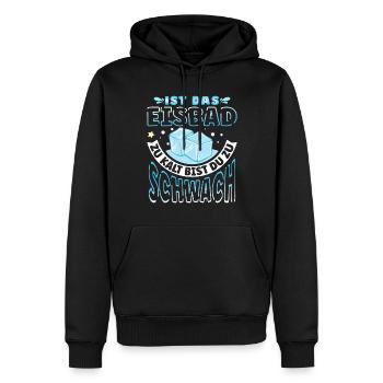 Ist das Eisbad zu kalt - Männer Premium Bio Hoodie - Schwarz - Vorne - Nico (187cm)