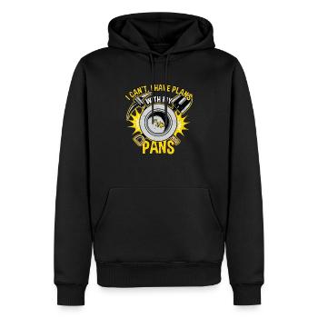Prospecteurs d’or Mineurs d’or Chercheurs d’or - Sweat à capuche Premium bio Homme - noir - Devant - Nico (187cm)